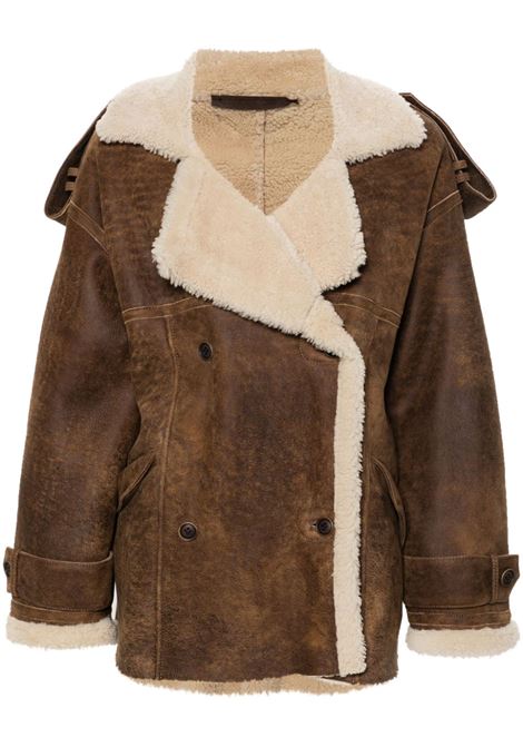 Giacca in shearling in marrone Salvatore santoro - donna